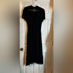 Black high neck long dress. Hot topic worn once. Sz m